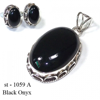 925 sterling silver black onyx jewelry set